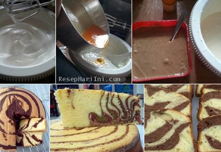 Resep Bolu Marmer Putih Telur, Cukup Pakai 6 Bahan Saja