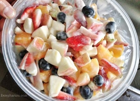 Resep Salad Buah Yoghurt Saus Mayonaise Keju Ala Resto