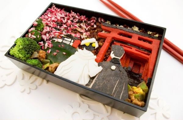 Kreasi Bento yang satu ini cocok buat bekal suami anda. JIka anda ingin jadi romantis, buatlan kreasi bento ini.